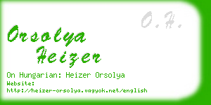 orsolya heizer business card